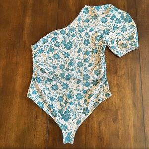 Free People one sleeved bodysuit